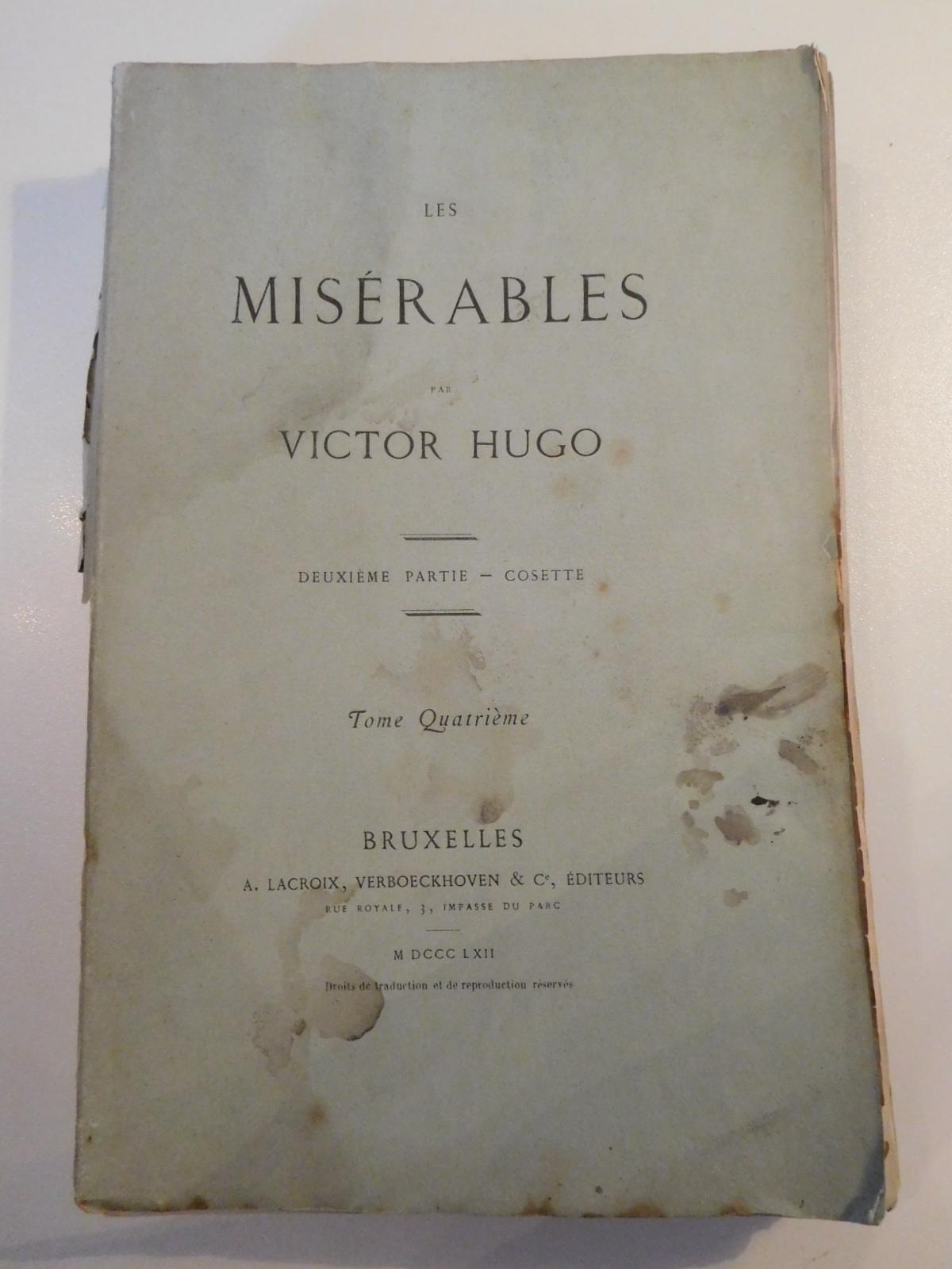 Les Misérables. Deuxième partie - Cosette - Tome quatrième (French language, 1862)