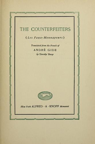 The counterfeiters (1927, Knopf)