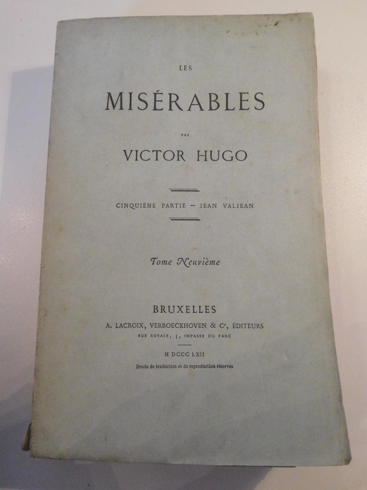 Les Misérables. Cinquième partie – Jean Valjean - Tome neuvième (French language, 1862)