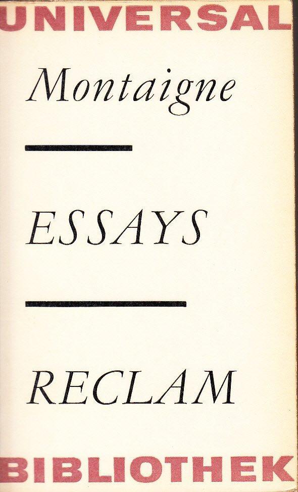 Essays (German language, 1983, Reclam)