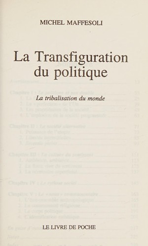 La transfiguration du politique (French language, 1995, Librairie générale française)